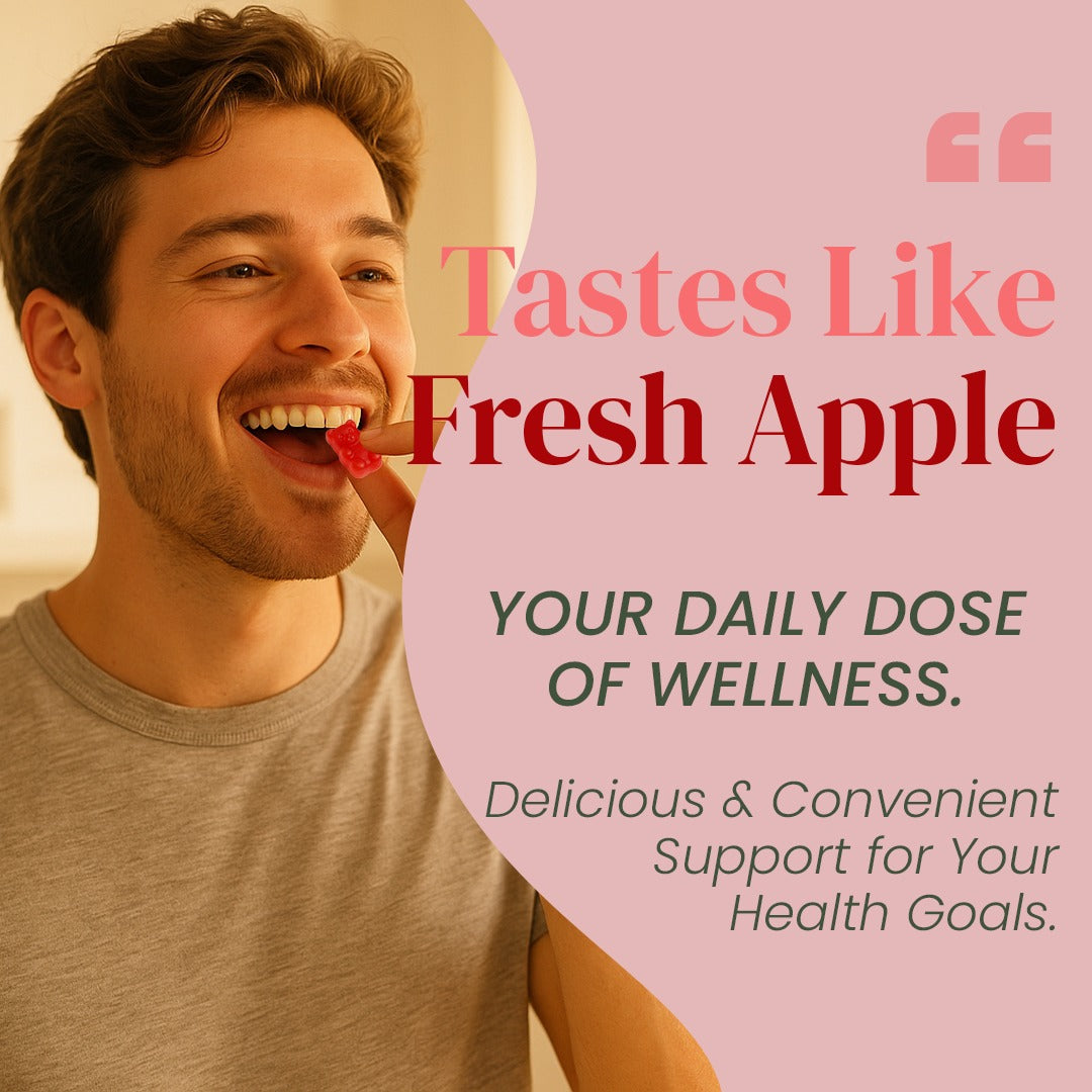 True Health Apple Cider Vinegar Gummies 1000mg - Vegan ACV Supplement for Digestion, Detox, and Metabolism Support
