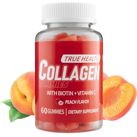 True Health Skin-Firming Collagen Gummies with Vitamin C Sugar Free Anti-Aging Supplement for Hair, Skin & Nails Beauty Support for Youthful Glow, Wrinkle Defense & Hydration Pack of 60 2500mg