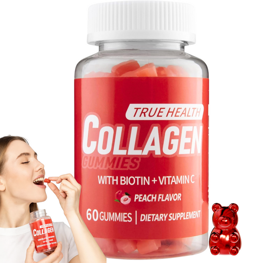 True Health Skin-Firming Collagen Gummies – Sugar-Free Anti-Aging Supplement with Vitamin C + Biotin | Hair, Skin & Nail Support, Youthful Glow & Wrinkle Defense – 2500mg, 60 Gummies